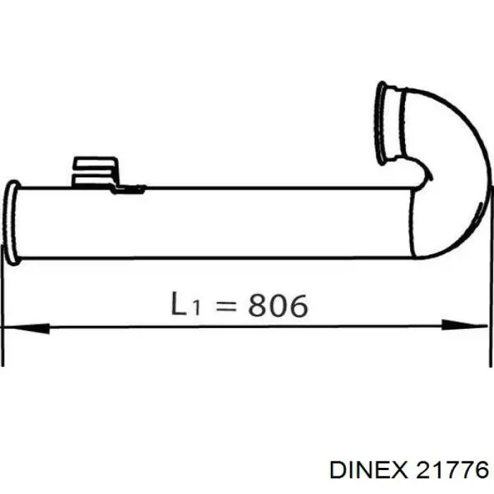 21776 Dinex глушитель, задняя часть