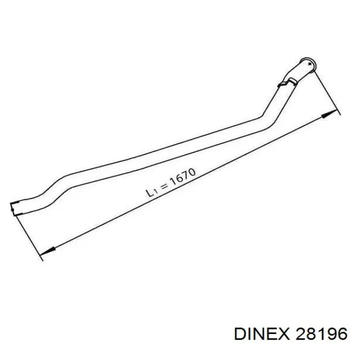 Приёмная труба 28196 Dinex