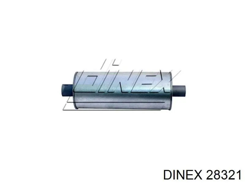 Глушитель, задняя часть Dinex 28321