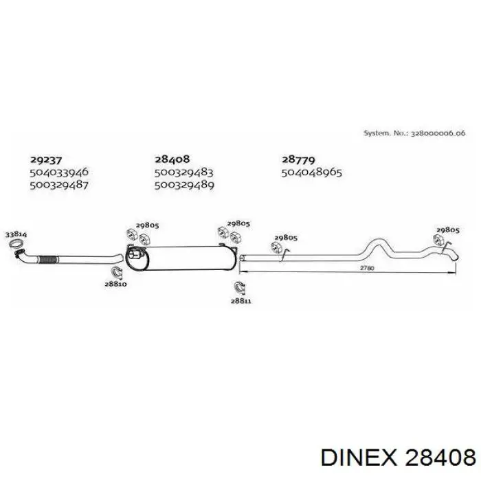 Silenciador posterior 28408 Dinex