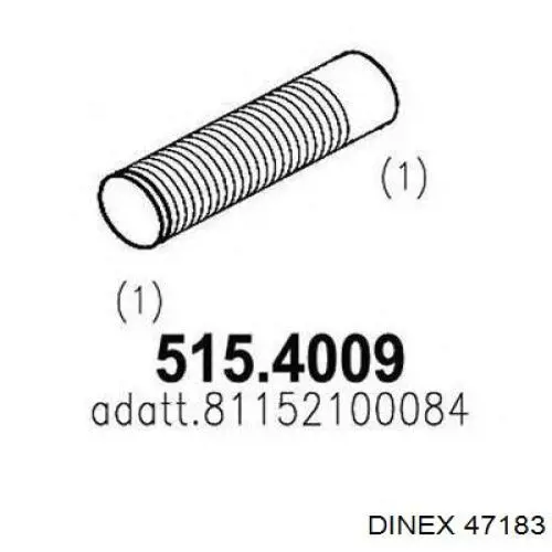 47183 Dinex Гофра выхлопной системы