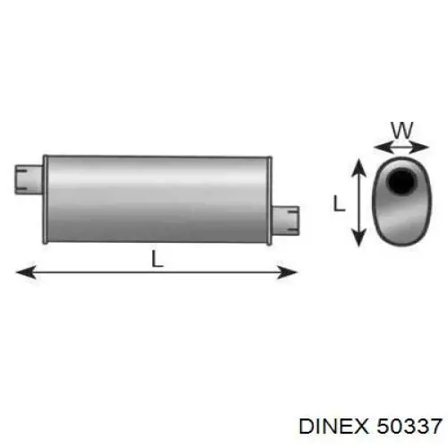 50337 Dinex глушитель, задняя часть
