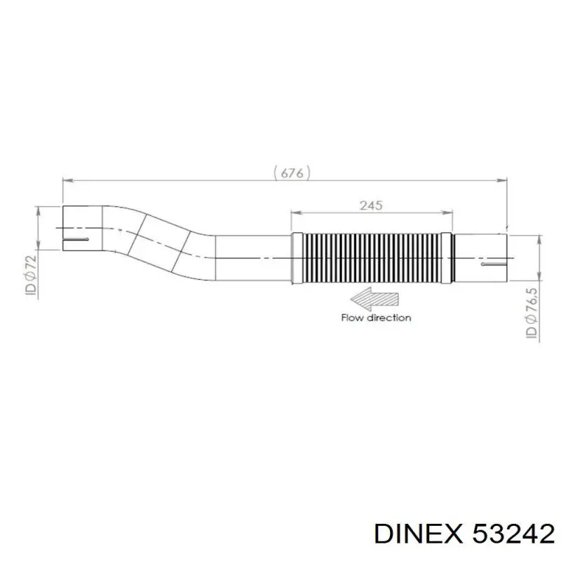 53242 Dinex Гофра выхлопной системы