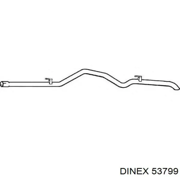 Патрубок глушителя от средней до задней части Dinex 53799