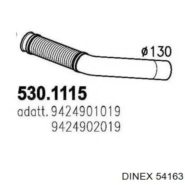 Приёмная труба 54163 Dinex