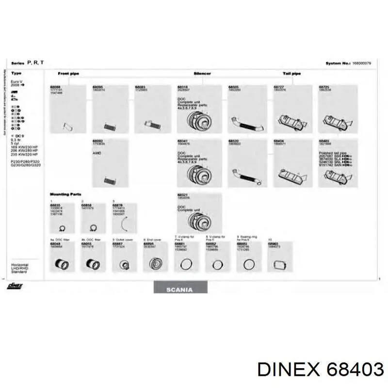 Купить 68403 Dinex Глушитель задний