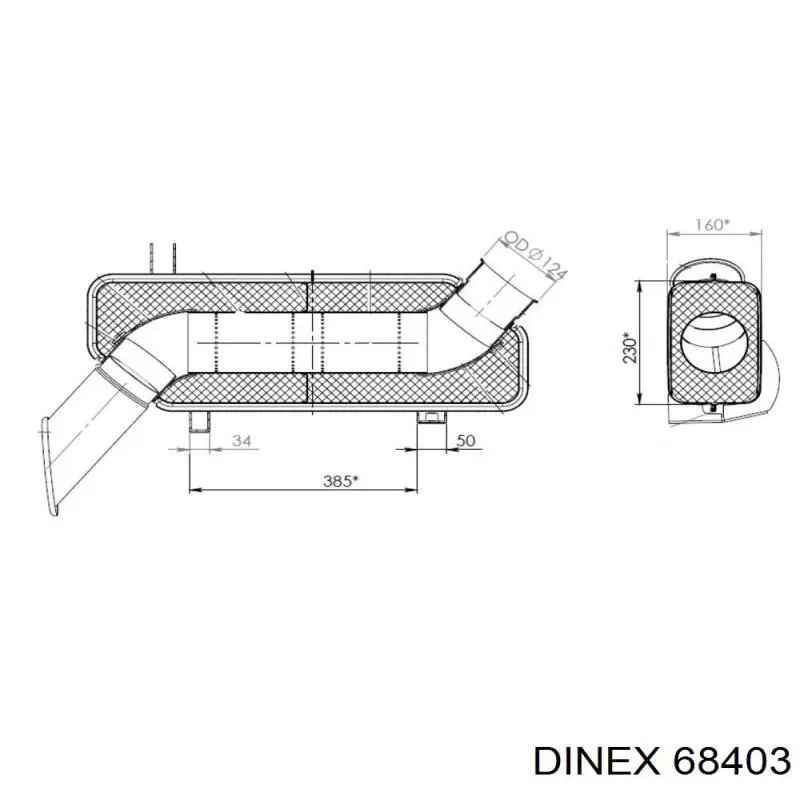 Выхлоп задний Dinex 68403 цена, от 409.99 USD