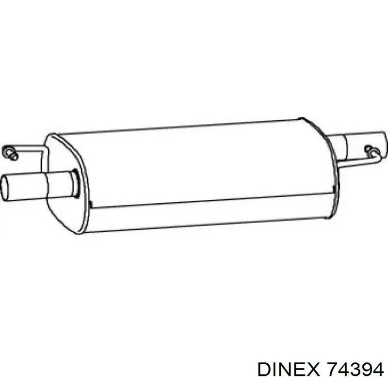 Центральная часть глушителя 74394 Dinex