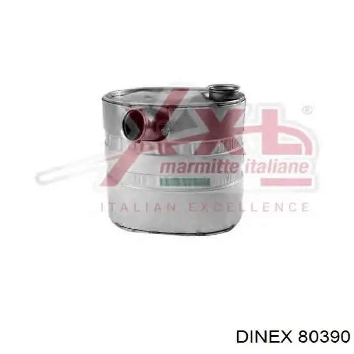 80390 Dinex Глушитель, центральная и задняя часть