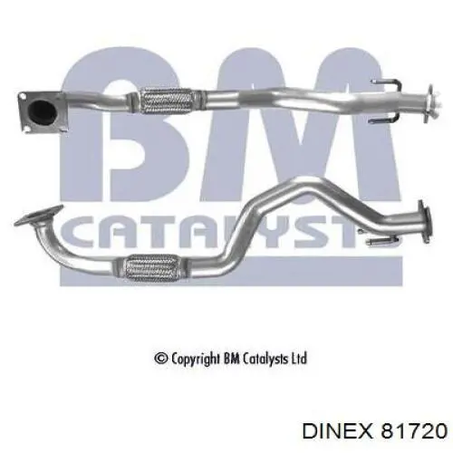 81720 Dinex Труба выхлопная от катализатора