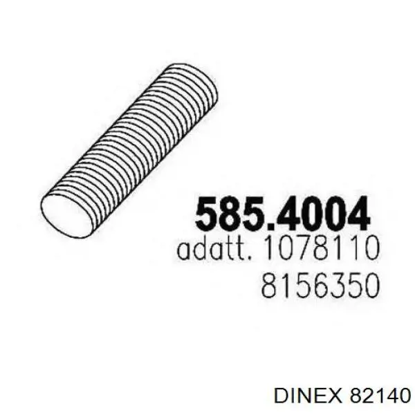 Chapa ondulada del silenciador 82140 Dinex