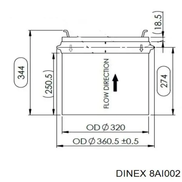 Купить 8AI002 Dinex Преобразователь отработавших газов
