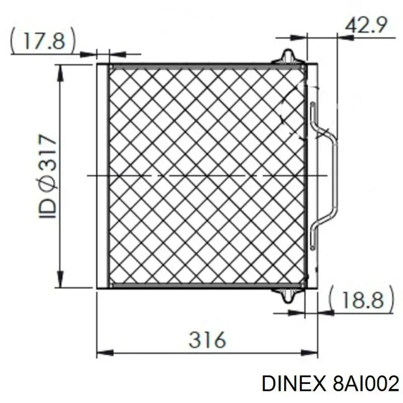 8AI002 Dinex Конвертор-катализатор