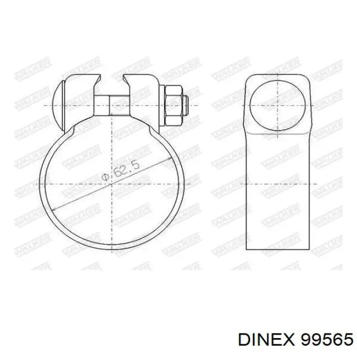 Хомут глушителя передний 3253086 Autotechteile
