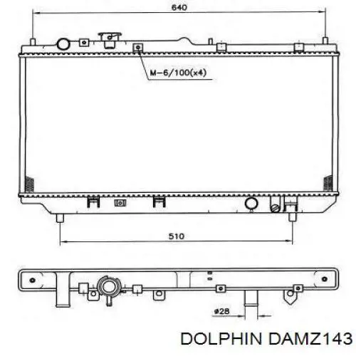 DAMZ143 Dolphin Радиатор основной