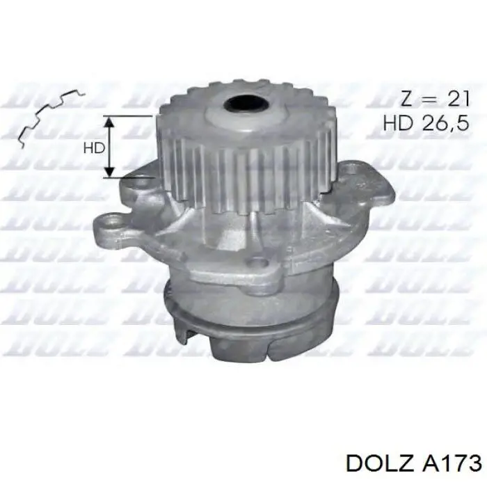 Водяной насос охлаждения, корпус Dolz A173