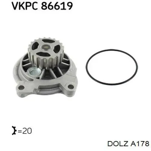 Помпа охлаждения Dolz A178 цена, от 36.16 USD
