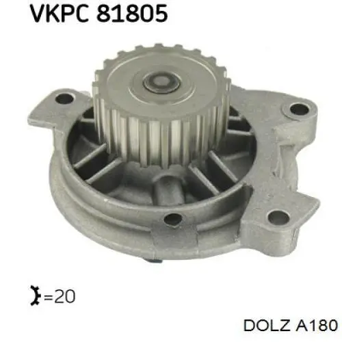 Помпа охлаждения Dolz A180 цена, от 31.40 USD