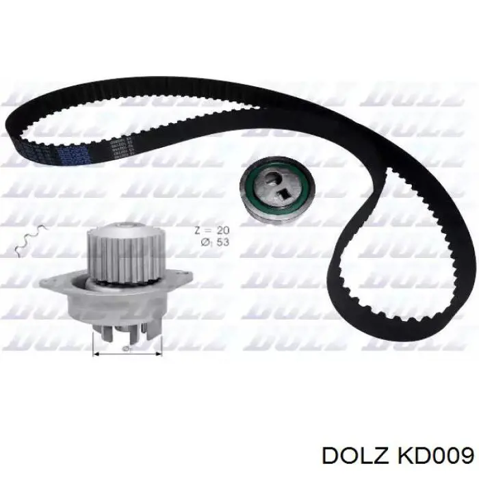 ГРМ ремни, комплект Dolz KD009 цена, от 109.65 USD
