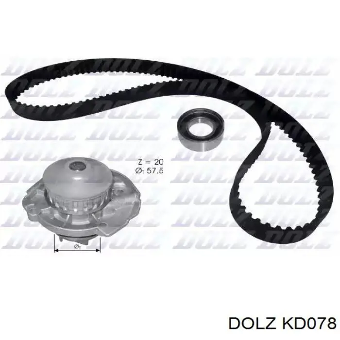 Kit correa de distribución KD078 Dolz