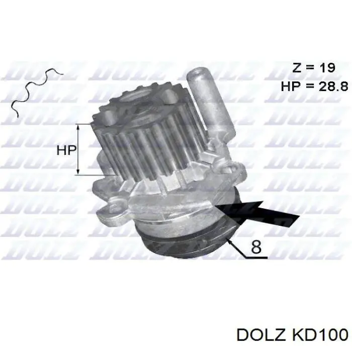 KD100 Dolz Комплект ремня ГРМ
