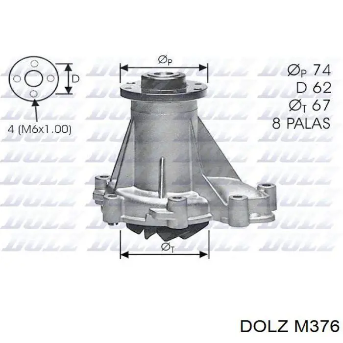 Помпа охлаждения SsangYong Musso внедорожник (FJ) (1995 - 2006) цена, от 18.58 USD