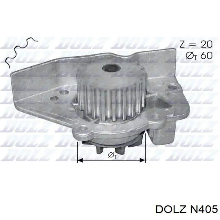 Помпа водяна, (насос) охолодження N405 Dolz