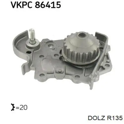R135 Dolz Насос водяной
