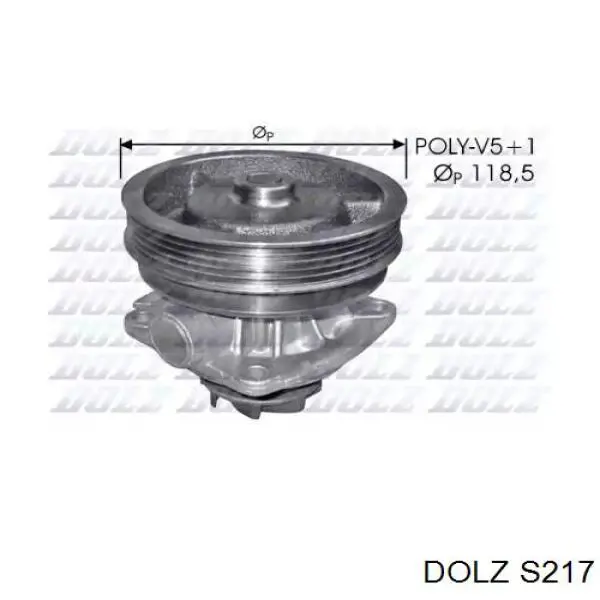 Помпа водяная (насос) охлаждения, в сборе с корпусом S217 Dolz