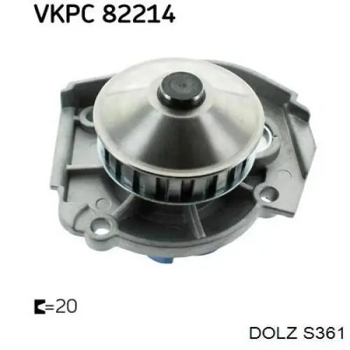 Помпа охлаждения Dolz S361 цена, от 19.92 USD