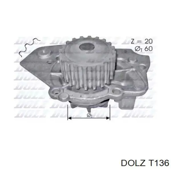 T136 Dolz Насос водяной
