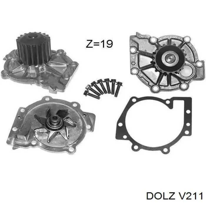 V211 Dolz bomba de água (bomba de esfriamento)