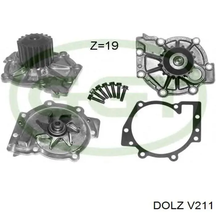 Помпа охлаждения Dolz V211 цена, от 41.48 USD
