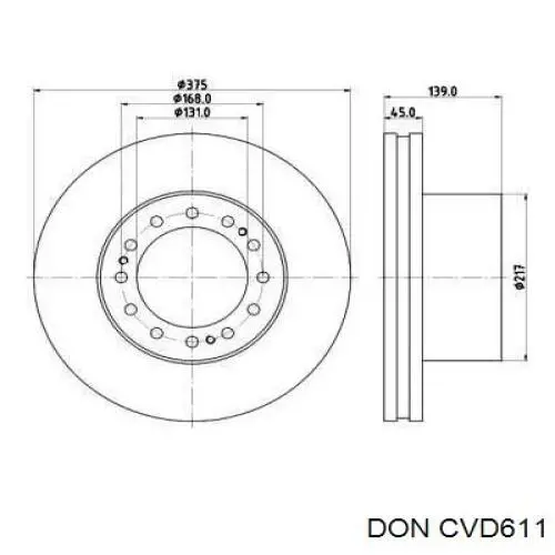 Тормозные диски CVD611 DON