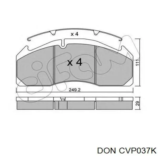 Передние тормозные колодки ST29125PRO Rider