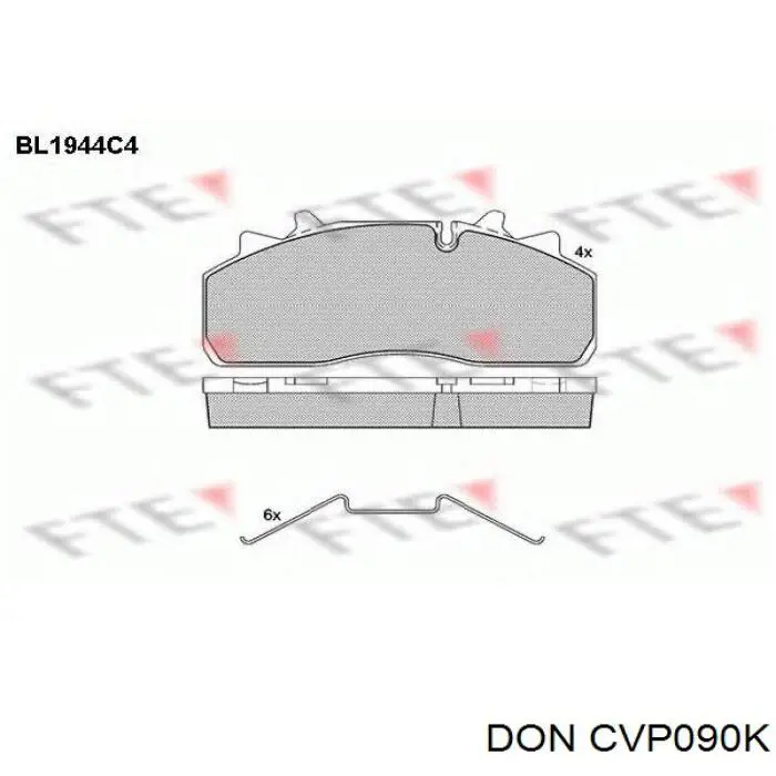 Колодки DON CVP090K цена, от 58.26 USD