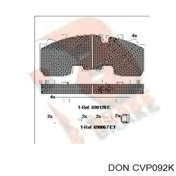 Задние тормозные колодки 0980102930 BPW