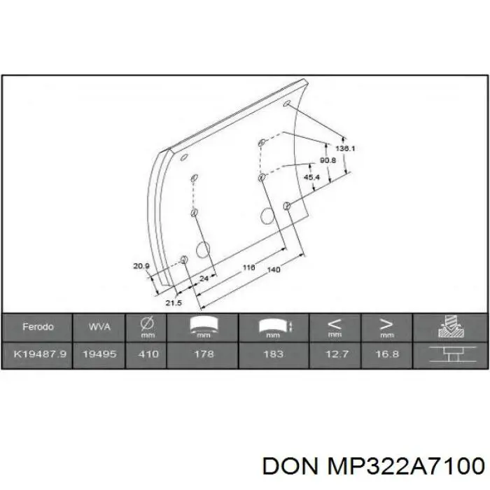 Накладка тормозная передняя (TRUCK) Emmerre AC2126 цена, от 44.77 USD