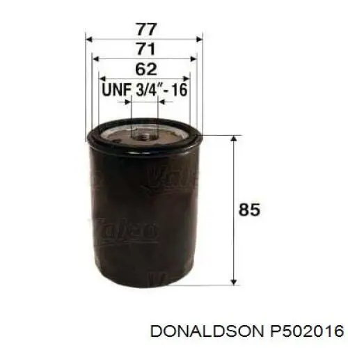 Масляный фильтр P502016 Donaldson