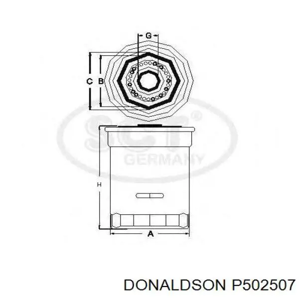 P502507 Donaldson масляный фильтр