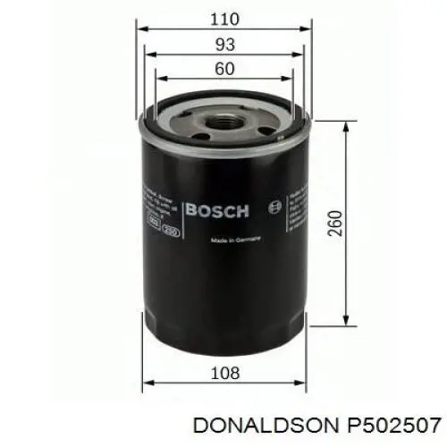 P502507 Donaldson Масляный фильтр двигателя