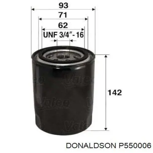 Фильтр очистки масла центробежный Donaldson P550006 цена, от 8.54 USD