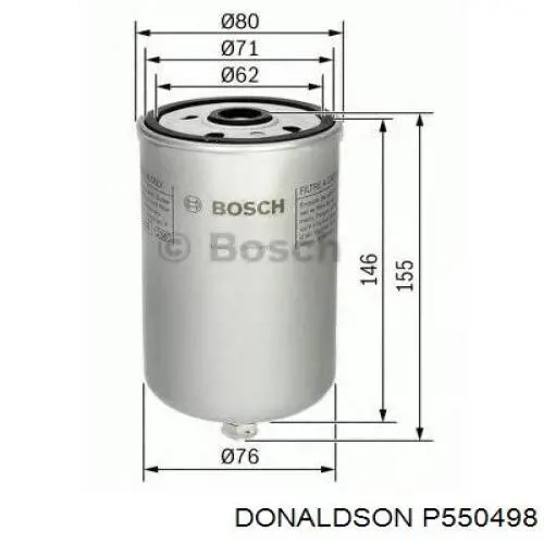P550498 Donaldson Фильтр топлива