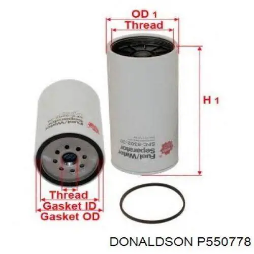 Фильтр тонкой очистки топлива Donaldson P550778 цена, от 34.09 USD