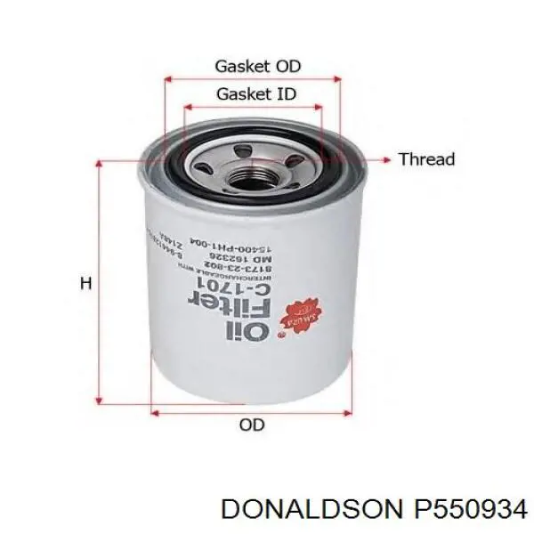 Фильтр очистки масла центробежный Donaldson P550934 цена, от 4.62 USD
