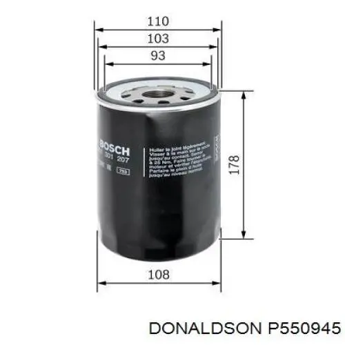 Масляный фильтр P550945 Donaldson