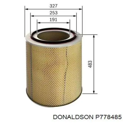 Купить P778485 Donaldson Автомобильный фильтр воздуха