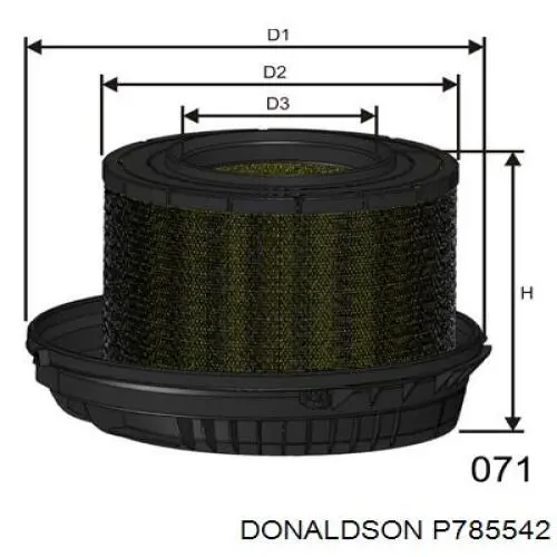 Купить P785542 Donaldson Автомобильный фильтр воздуха