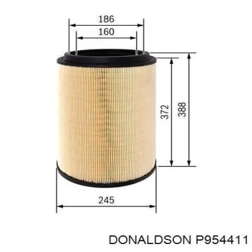 P954411 Donaldson Воздушный фильтр двигателя