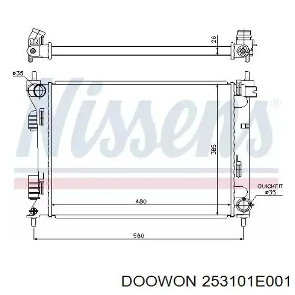 Купить FP32A1428KY Koyorad Радиатор водяной